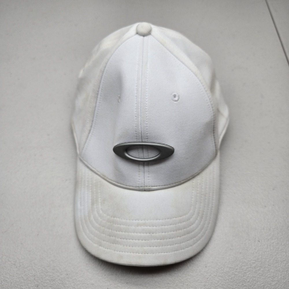 Oakley Flex Unisex Baseball Cap L/XL White Curved Fitted Emblem READ